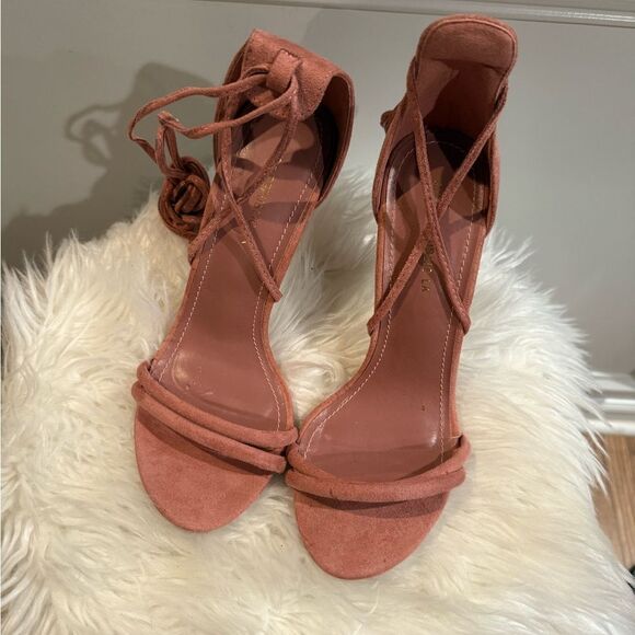 NWOT shoe republic LA faux suede lace up heel - Picture 3 of 8